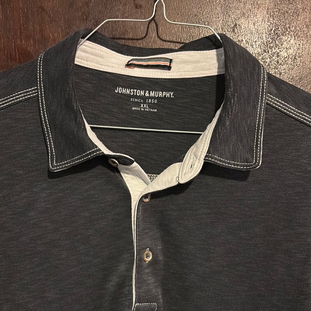 Johnston & Murphy XXL Dark Gray Polo Shirt